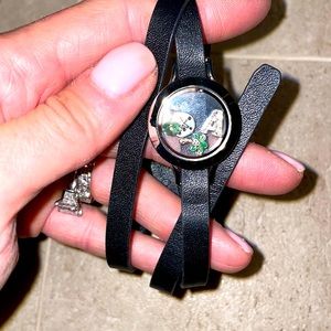 Multi wrap floating charm bracelet